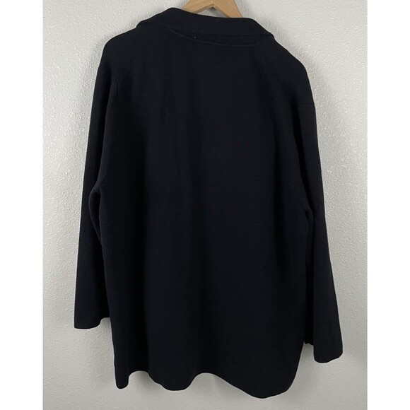 J Crew Womens Plus Size 3X Black Sophie Open Front Sweater Blazer Patch Pockets - Picture 4 of 4